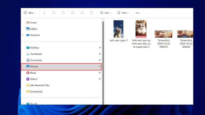 Đổi hình nền trên máy tính Win 11 bằng File Explorer
