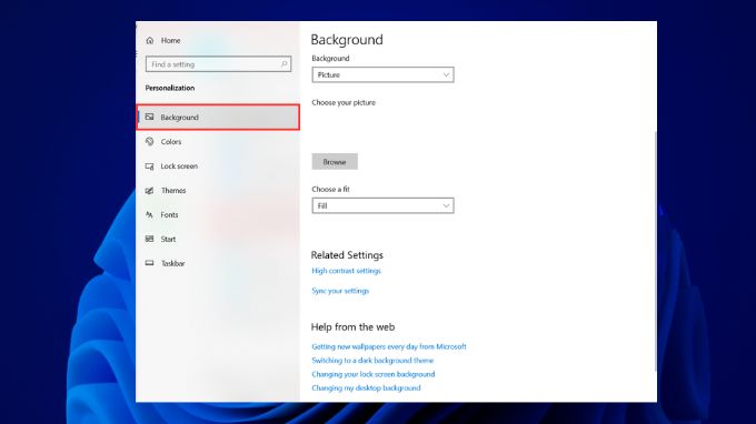 Cách đổi hình nền máy tính Win 11 qua Settings