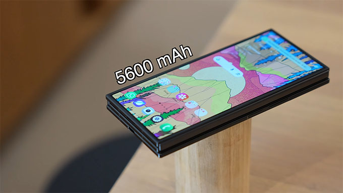 Viên pin 5.600mAh của Galaxy TriFold mang đến thời lượng tốt