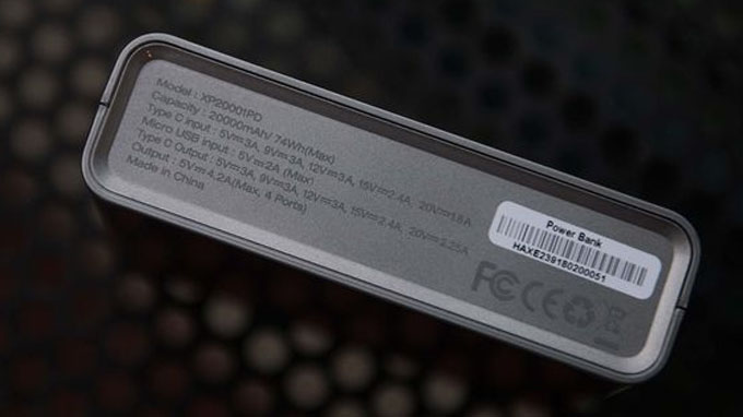 Pin dự phòng MacBook Energizer 20.000 mAh - XP20001PDWE đạt nhiều chứng nhận an toàn như FCC, EC....