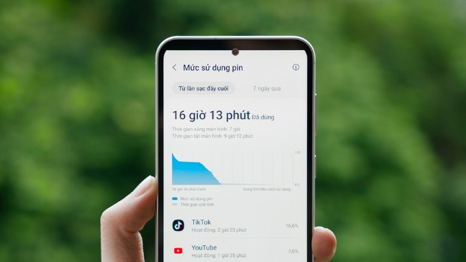 Thời lượng pin dài lâu trên Samsung Galaxy S23 Fe 128GB