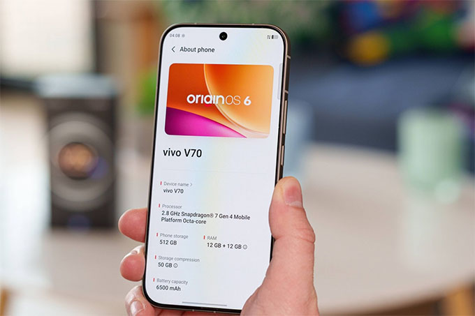 Vivo V70 5G chạy Android 16 với giao diện OriginOS 6