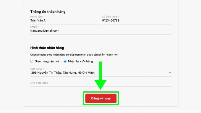 Đăng ký và nhận tư vấn xác nhận